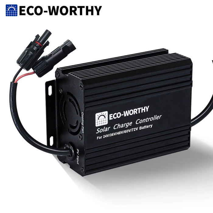 Eco-Worthy 12A Boost MPPT Solar Charge Controller Solar Panel Regulator for 48V/60V/72V