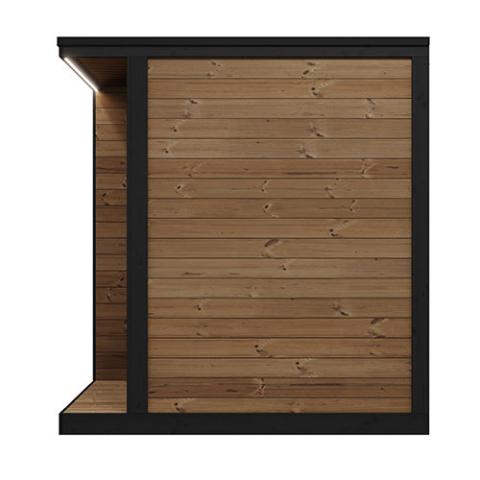 SaunaLife GL4 Outdoor Sauna Kit - Garden Luxury-Series Outdoor DIY Sauna Kit, Thermo-Spruce, up to 4 Persons