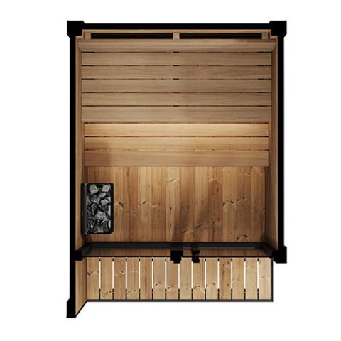 SaunaLife GL4 Outdoor Sauna Kit - Garden Luxury-Series Outdoor DIY Sauna Kit, Thermo-Spruce, up to 4 Persons