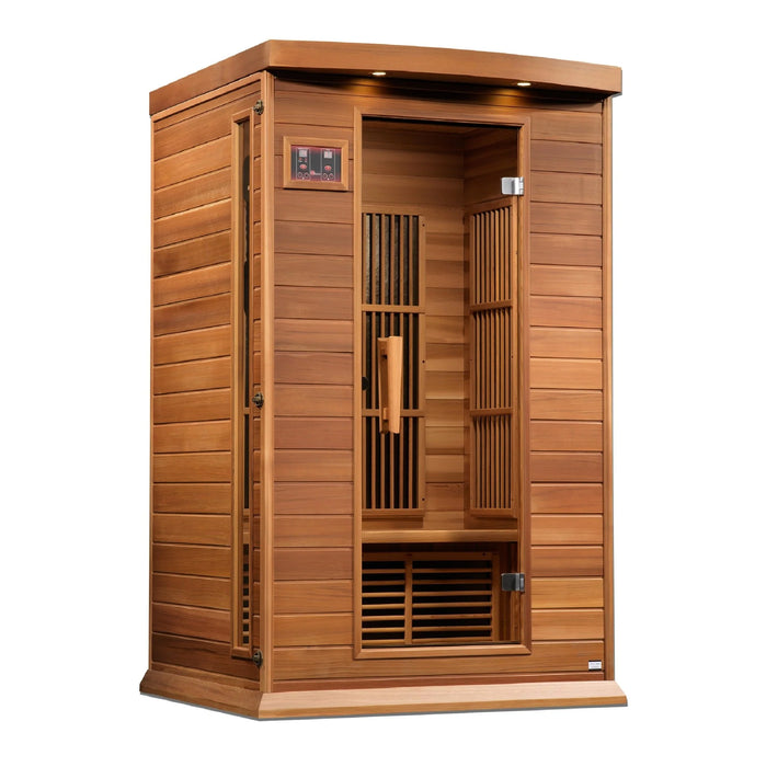 Maxxus Sauna 2-Person Near Zero EMF FAR Infrared Indoor Sauna - Canadian Red Cedar (MX-K206-01-ZF CED)