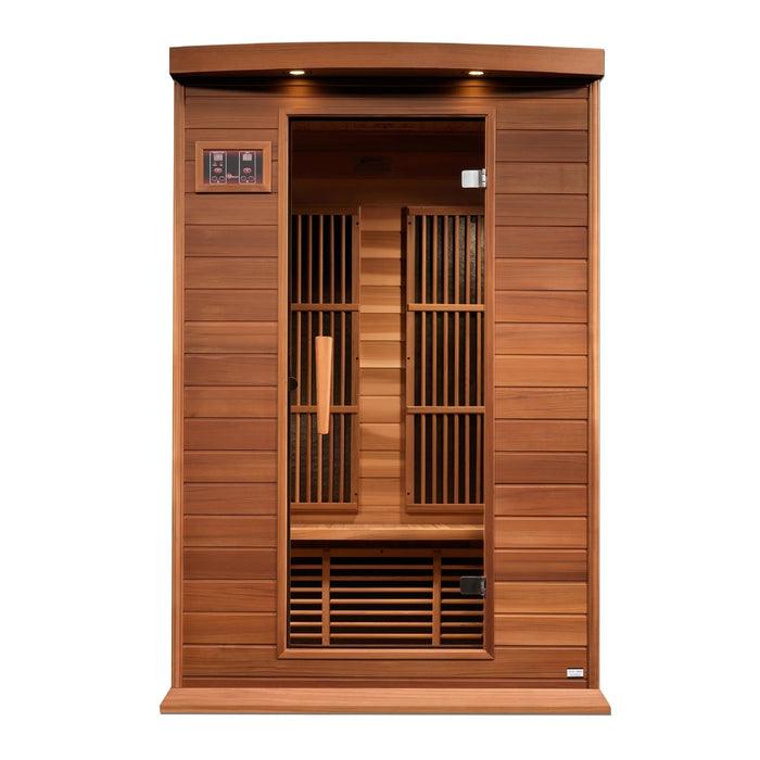 Maxxus Sauna 2-Person Near Zero EMF FAR Infrared Indoor Sauna - Canadian Red Cedar (MX-K206-01-ZF CED)