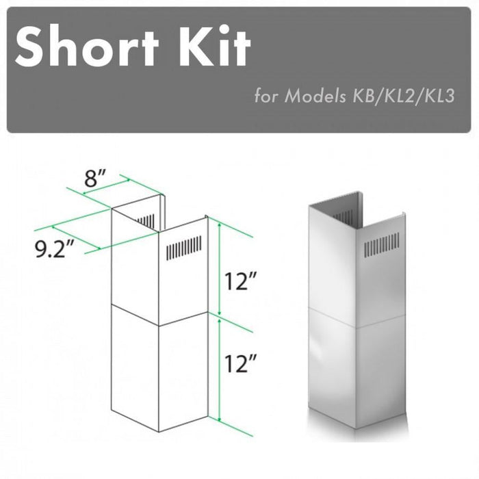 ZLINE Range Hood Chimney Short Kit for 8ft. Ceilings (SK-KB/KL2/KL3)