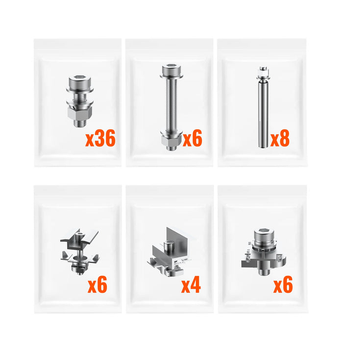 Rich Solar Ground Mount | Fit MEGA 200/MEGA 220/MEGA 250 | Adjustable, Easy-to-Install Brackets for 1-4 Panels (RS-GM02)