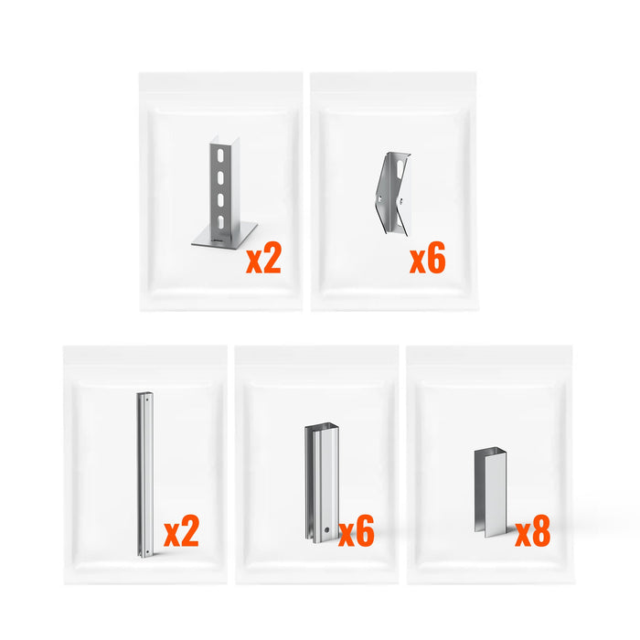 Rich Solar Ground Mount | Fit MEGA 200/MEGA 220/MEGA 250 | Adjustable, Easy-to-Install Brackets for 1-4 Panels (RS-GM02)