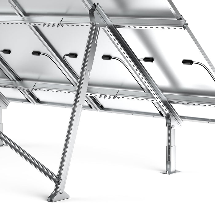 Rich Solar Ground Mount | Fit MEGA 200/MEGA 220/MEGA 250 | Adjustable, Easy-to-Install Brackets for 1-4 Panels (RS-GM02)