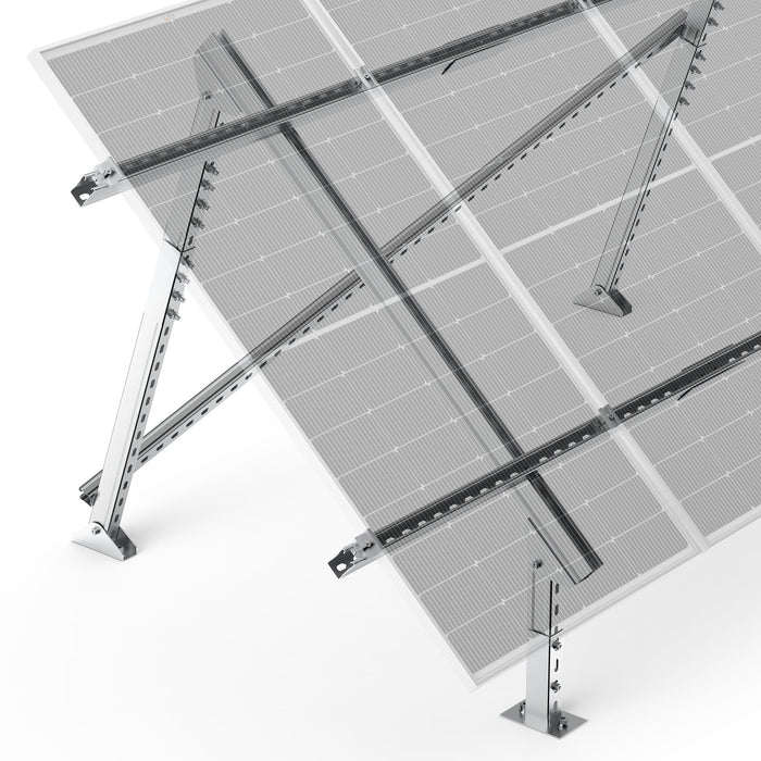 Rich Solar Ground Mount | Fit MEGA 200/MEGA 220/MEGA 250 | Adjustable, Easy-to-Install Brackets for 1-4 Panels (RS-GM02)