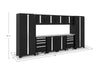 NewAge Bold Series 12 Piece Cabinet Set with Tool, Base, Wall Cabinets and 2 Lockers