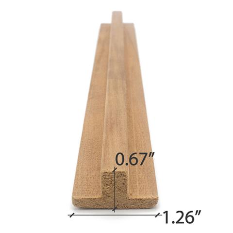 Prosaunas Thermo-Aspen 1x2 (17mm x 32mm) T-Moulding Sauna Wood