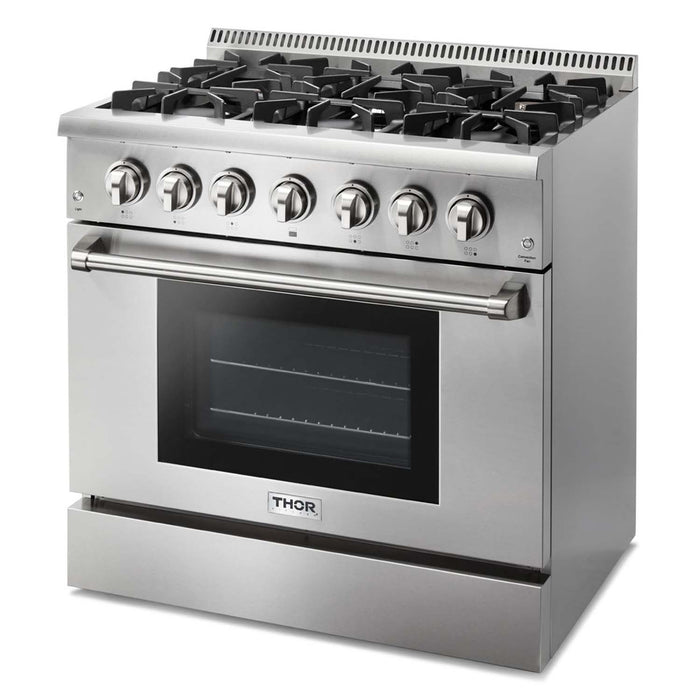 Thor Kitchen 36 Inch Dual Fuel Gas Range - HRD3606U / HRD3606ULP