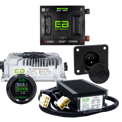Eco Battery 38V 105Ah Lithium Bundle Kit with Charger & Optional 12V Converter