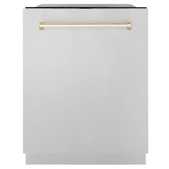 ZLINE Autograph Edition 24" Monument Series Dishwasher - 3rd Rack, Top Touch Control, Tall Tub in Stainless Steel with Accent Options