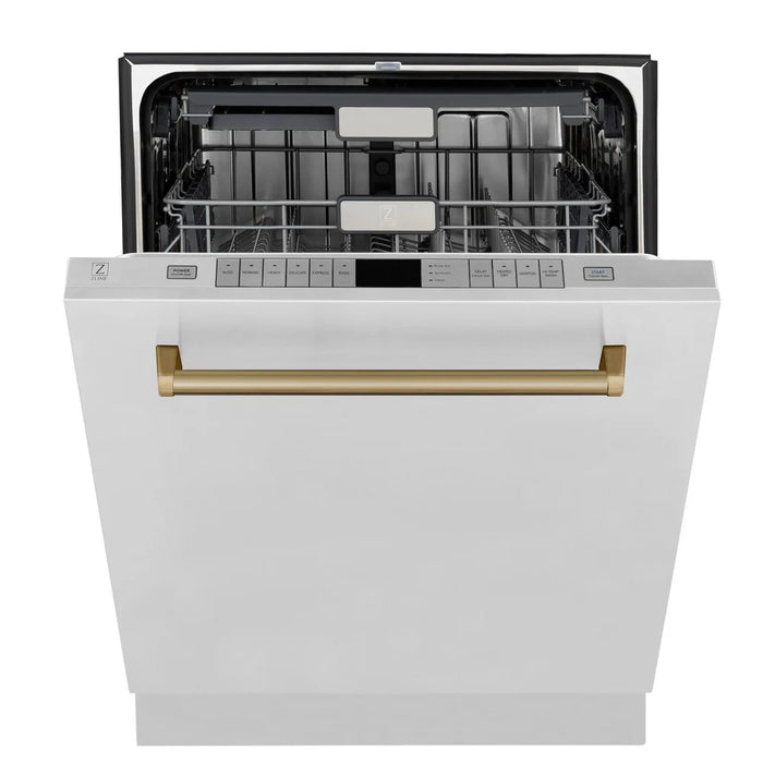 ZLINE Autograph Edition 24" Monument Series Dishwasher - 3rd Rack, Top Touch Control, Tall Tub in Stainless Steel with Accent Options