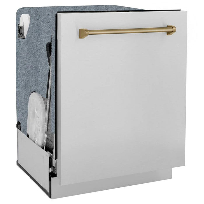 ZLINE Autograph Edition 24" Monument Series Dishwasher - 3rd Rack, Top Touch Control, Tall Tub in Stainless Steel with Accent Options