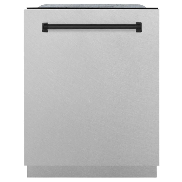 ZLINE Autograph Edition 24" Monument Series Dishwasher - 3rd Rack, Top Touch Control, Tall Tub in DuraSnow Stainless Steel with Accent Options