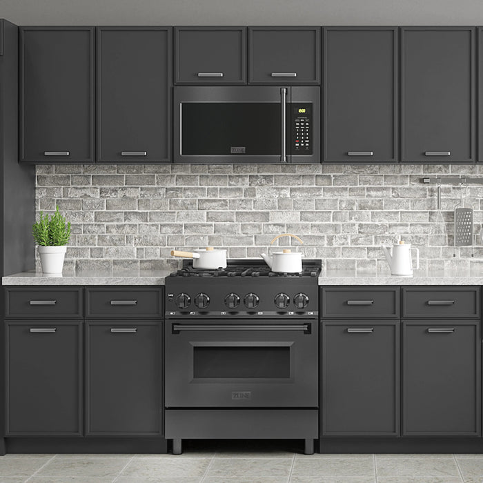 ZLINE 30" 1.5 cu. ft. Over The Range Microwave Oven with Set of 2 Charcoal Filters - Stainless Steel, Black Stainless Steel, Satin Stainless Steel (MWO-OTRCFH-30)