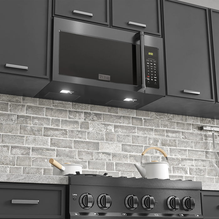 ZLINE 30" 1.5 cu. ft. Over The Range Microwave Oven with Set of 2 Charcoal Filters - Stainless Steel, Black Stainless Steel, Satin Stainless Steel (MWO-OTRCFH-30)