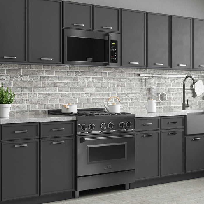 ZLINE 30" 1.5 cu. ft. Over The Range Microwave Oven with Set of 2 Charcoal Filters - Stainless Steel, Black Stainless Steel, Satin Stainless Steel (MWO-OTRCFH-30)