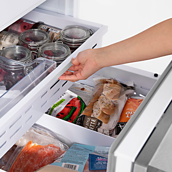ZLINE Autograph Edition 30" 16.1 cu. ft. Built-In Bottom Freezer Refrigerator with Water Dispenser and Ice Maker - Stainless Steel, DuraSnow, Black, White and Accent Options