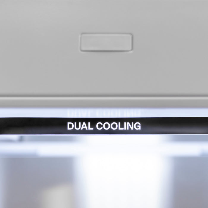 ZLINE Autograph Edition 36" 19.8 cu. ft. Built-In Bottom Freezer Refrigerator with Water Dispenser and Ice Maker - Stainless Steel, White Matte, DuraSnow, and Accent Options