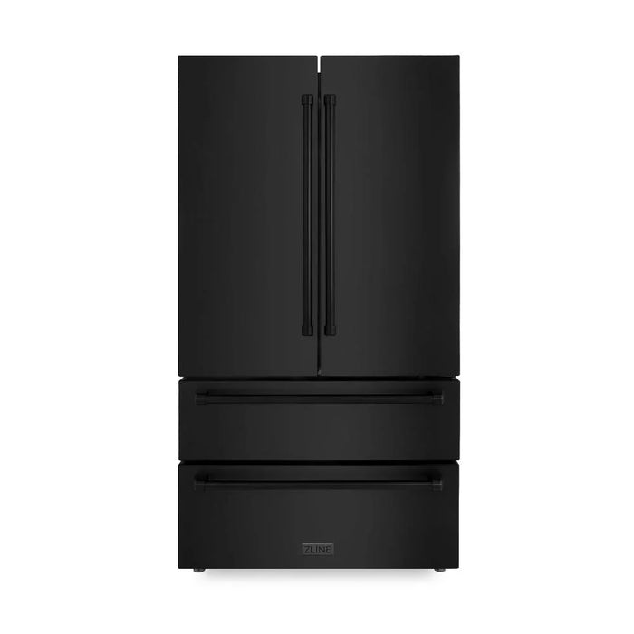 ZLINE 36" 22.5 cu. ft 4-Door French Door Refrigerator with Ice Maker in Fingerprint Resistant Stainless Steel (RFM-36)