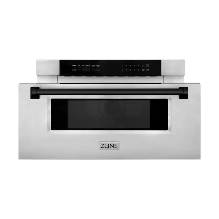 ZLINE Autograph 30 In. 1.2 cu. ft. Built-In Microwave Drawer In Stainless Steel With Gold Accents (MWDZ-30-G)