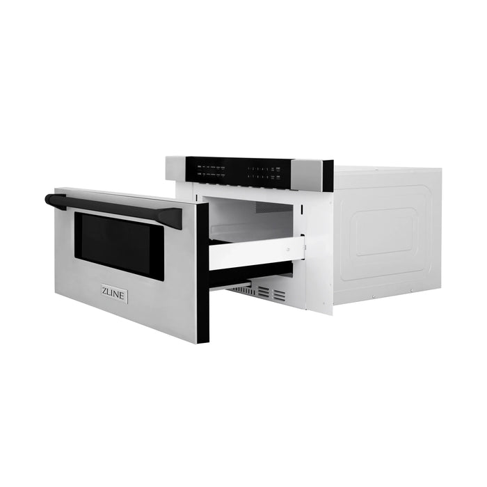 ZLINE Autograph 30 In. 1.2 cu. ft. Built-In Microwave Drawer In Stainless Steel With Gold Accents (MWDZ-30-G)