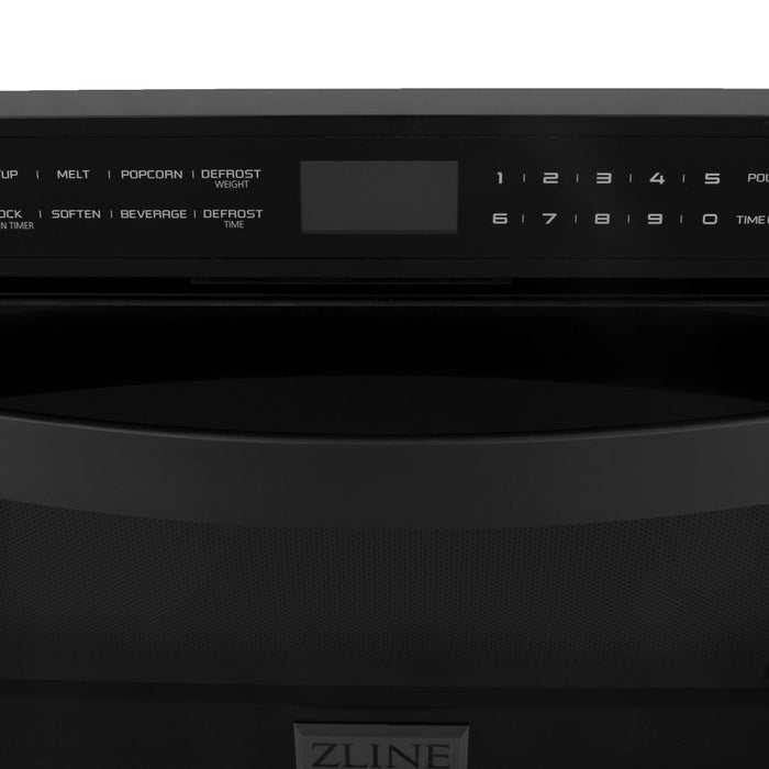 ZLINE 24 in. 1.2 Cu. Ft. Microwave Drawer In Black Stainless Steel (MWD-1-BS)