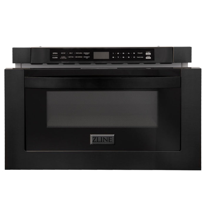 ZLINE 24 in. 1.2 Cu. Ft. Microwave Drawer In Black Stainless Steel (MWD-1-BS)