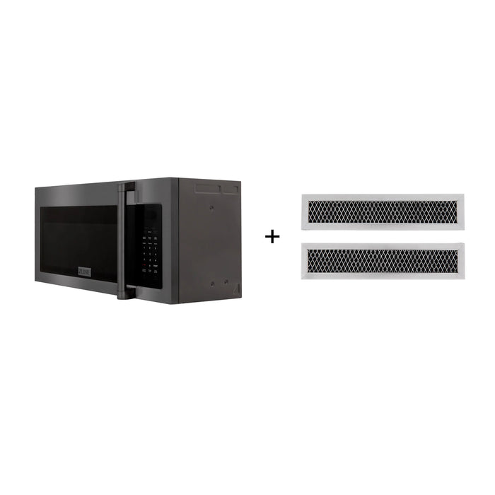 ZLINE 30" 1.5 cu. ft. Over The Range Microwave Oven with Set of 2 Charcoal Filters - Stainless Steel, Black Stainless Steel, Satin Stainless Steel (MWO-OTRCFH-30)
