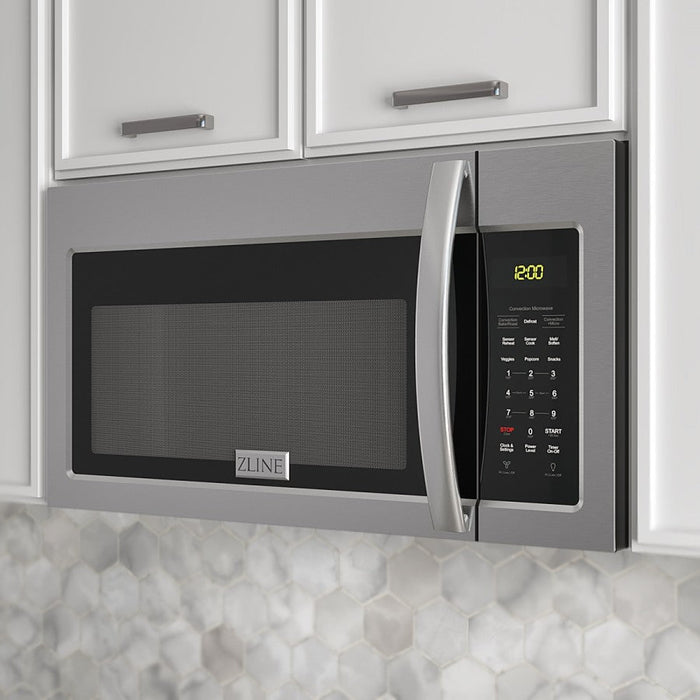 ZLINE Over the Range Convection Microwave Oven in Stainless Steel with Modern Handle and Sensor Cooking (MWO-OTR-30)