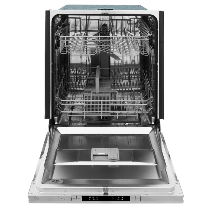 ZLINE 24 in. Top Control Dishwasher in Stainless Steel and Traditional Style Handle (DW-304-H-24)