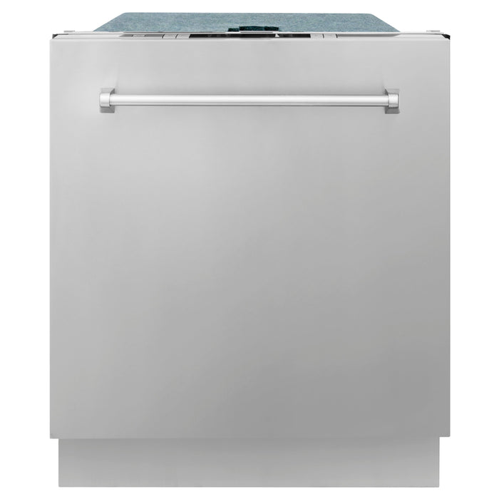 ZLINE 24 in. Top Control Dishwasher in Stainless Steel and Traditional Style Handle (DW-304-H-24)