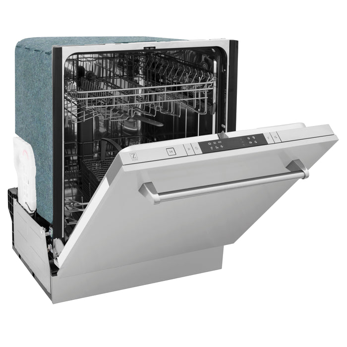 ZLINE 24 in. Top Control Dishwasher in Stainless Steel and Traditional Style Handle (DW-304-H-24)