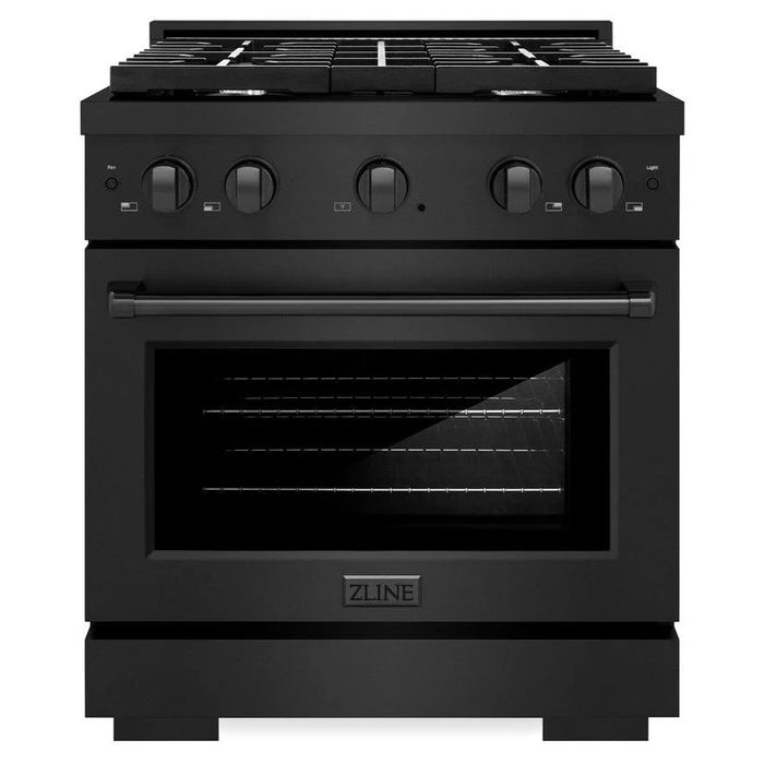 ZLINE 30 in. 4.2 cu. ft. Paramount Dual Fuel Range with 4 Burner Gas Cooktop and Electric Convection Oven in Stainless Steel (SDR30)