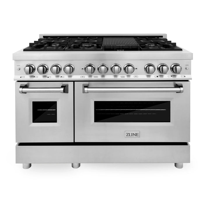 ZLINE 48 in. Professional Gas Burner and Electric Oven in Stainless Steel (RA48)