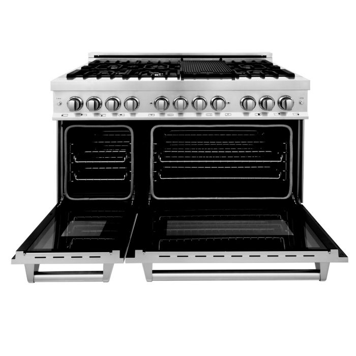 ZLINE 48 in. Professional Gas Burner and Electric Oven in Stainless Steel (RA48)