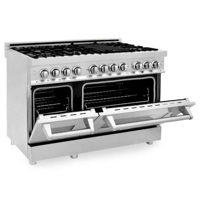 ZLINE 48 in. Professional Gas Burner and Electric Oven in Stainless Steel (RA48)