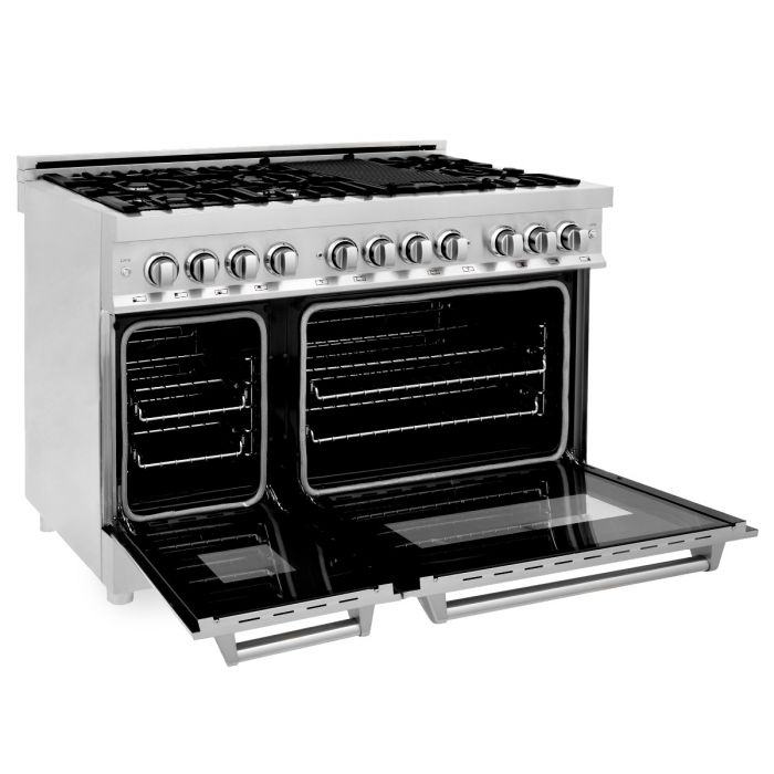 ZLINE 48 in. Professional Gas Burner and Electric Oven in Stainless Steel (RA48)