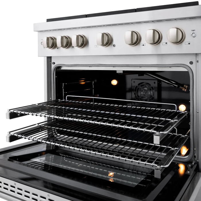 ZLINE Paramount 36" Gas Range with Convection Oven and 6 Burners in Stainless Steel (SGR36)