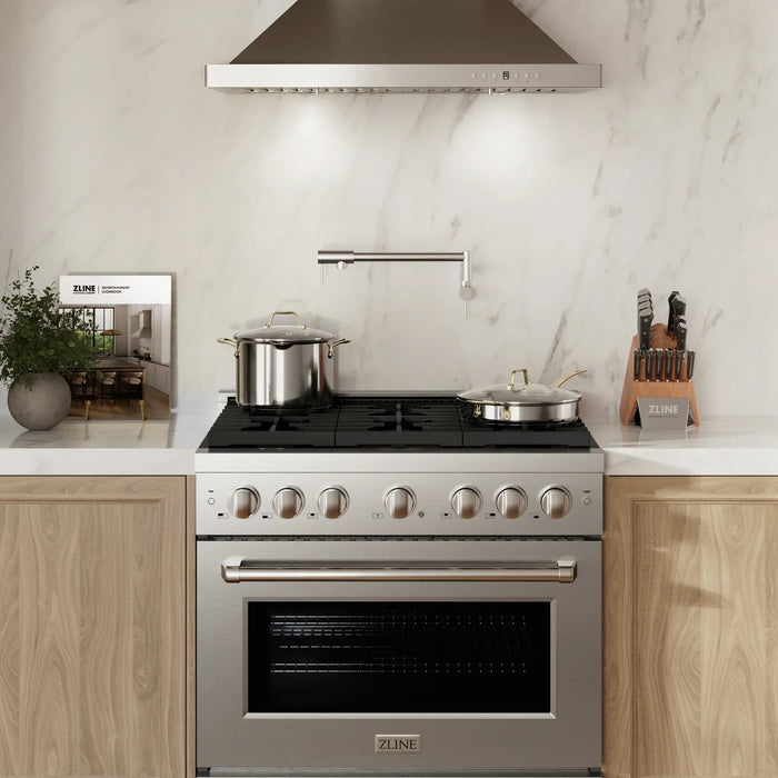 ZLINE Paramount 36" Gas Range with Convection Oven and 6 Burners in Stainless Steel (SGR36)