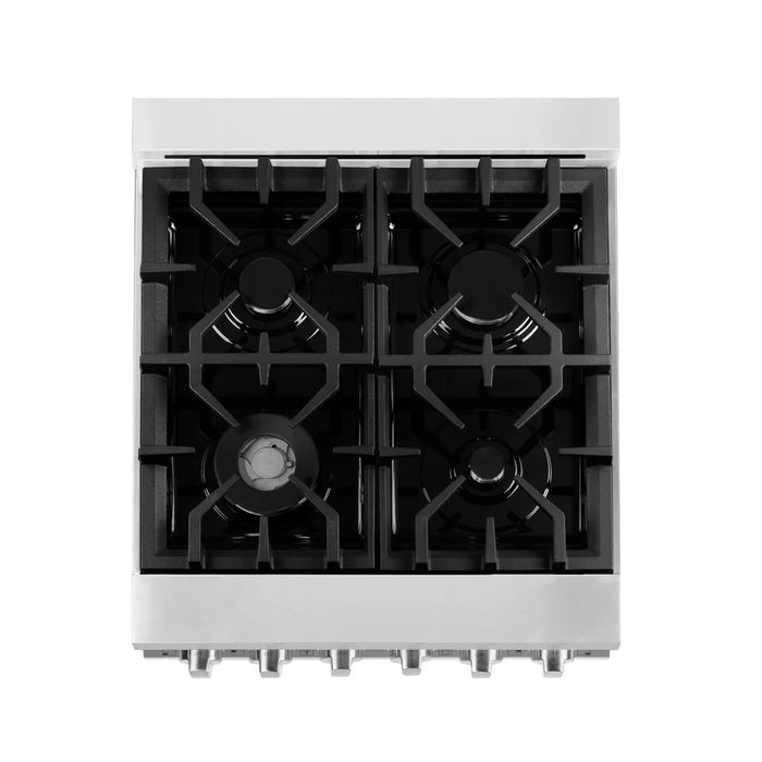 ZLINE 24" 2.8 cu. ft. Legacy Duel Fuel Range with 4 Burners Gas Coooktop & Electric Convection Oven in Stainless Steel Finish w/ Door Color Options