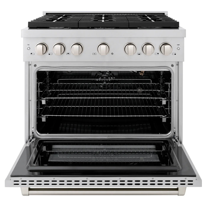 ZLINE Paramount 36" Gas Range with Convection Oven and 6 Burners in Stainless Steel (SGR36)