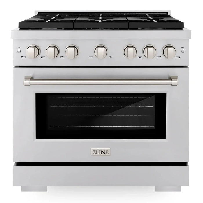 ZLINE Paramount 36" Gas Range with Convection Oven and 6 Burners in Stainless Steel (SGR36)