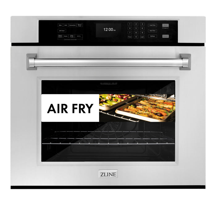 ZLINE 30" Professional Single Wall Oven with Air Fry and Self-Clean in Stainless Steel (WAS-30)