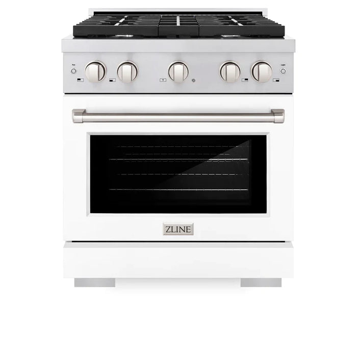 ZLINE 30 in. 4.2 cu. ft. Paramount Gas Range with 4 Burner Cooktop and Convection Gas Oven in Stainless Steel (SGR30)