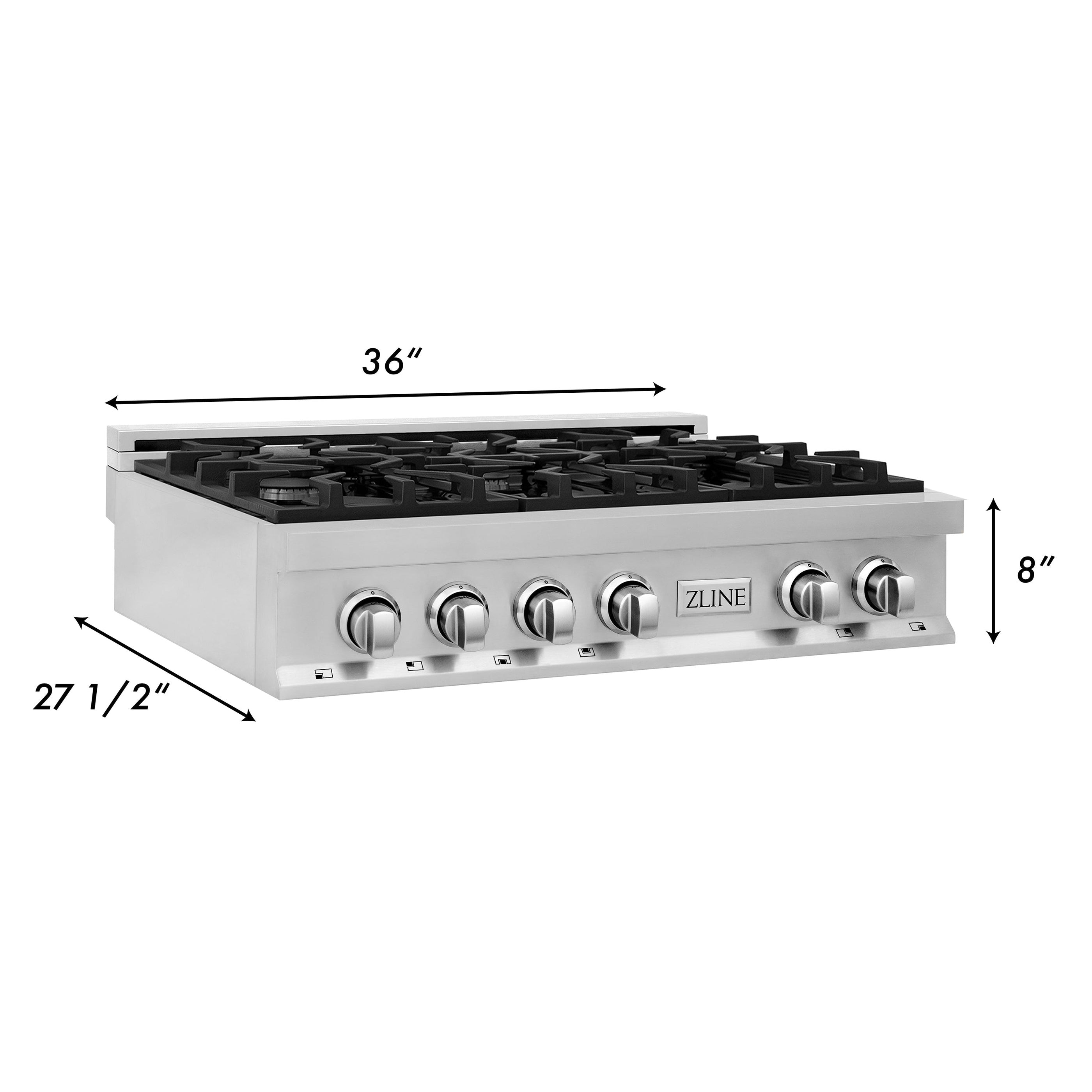 ZLINE 36 in. Rangetop with 6 Gas Burners (RT36) — The Home Upgrade