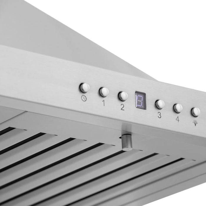 ZLINE Convertible Vent Wall Mount Range Hood in Stainless Steel 24in to 48in