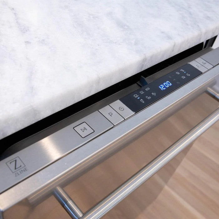 ZLINE 24" Classic Series Top Control Dishwasher - Panel Options & Traditional/Modern Style Handle