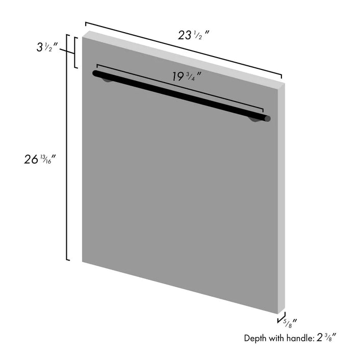 ZLINE 24" Classic Series Top Control Dishwasher - Panel Options & Traditional/Modern Style Handle