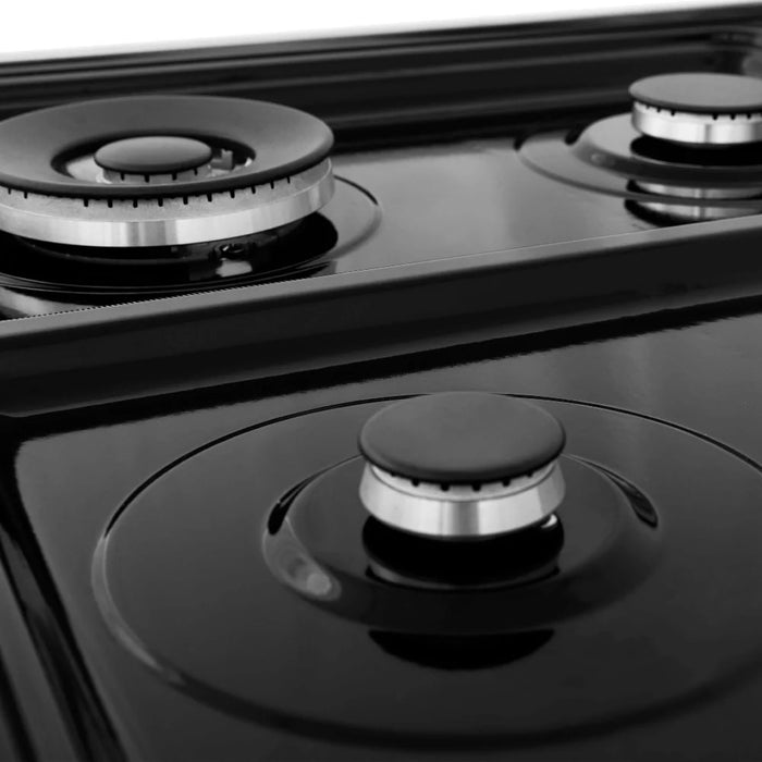 ZLINE 24" 2.8 cu. ft. Legacy Duel Fuel Range with 4 Burners Gas Coooktop & Electric Convection Oven in DuraSnow Stainless Steel Finish w/ Door Color Options